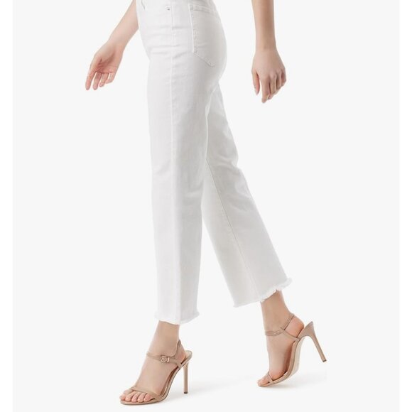 Jessica Simpson Love Song High Rise Crop Flare White Jeans Womens Size 27 Denim - Picture 2 of 12